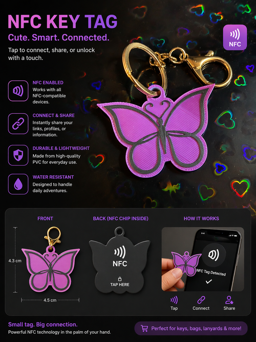 Butterfly NFC Key Tag
